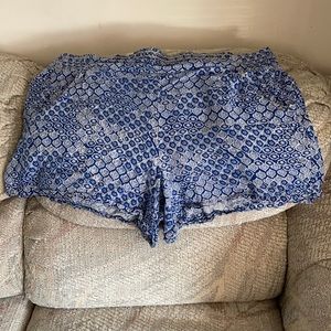 Blue and white shorts